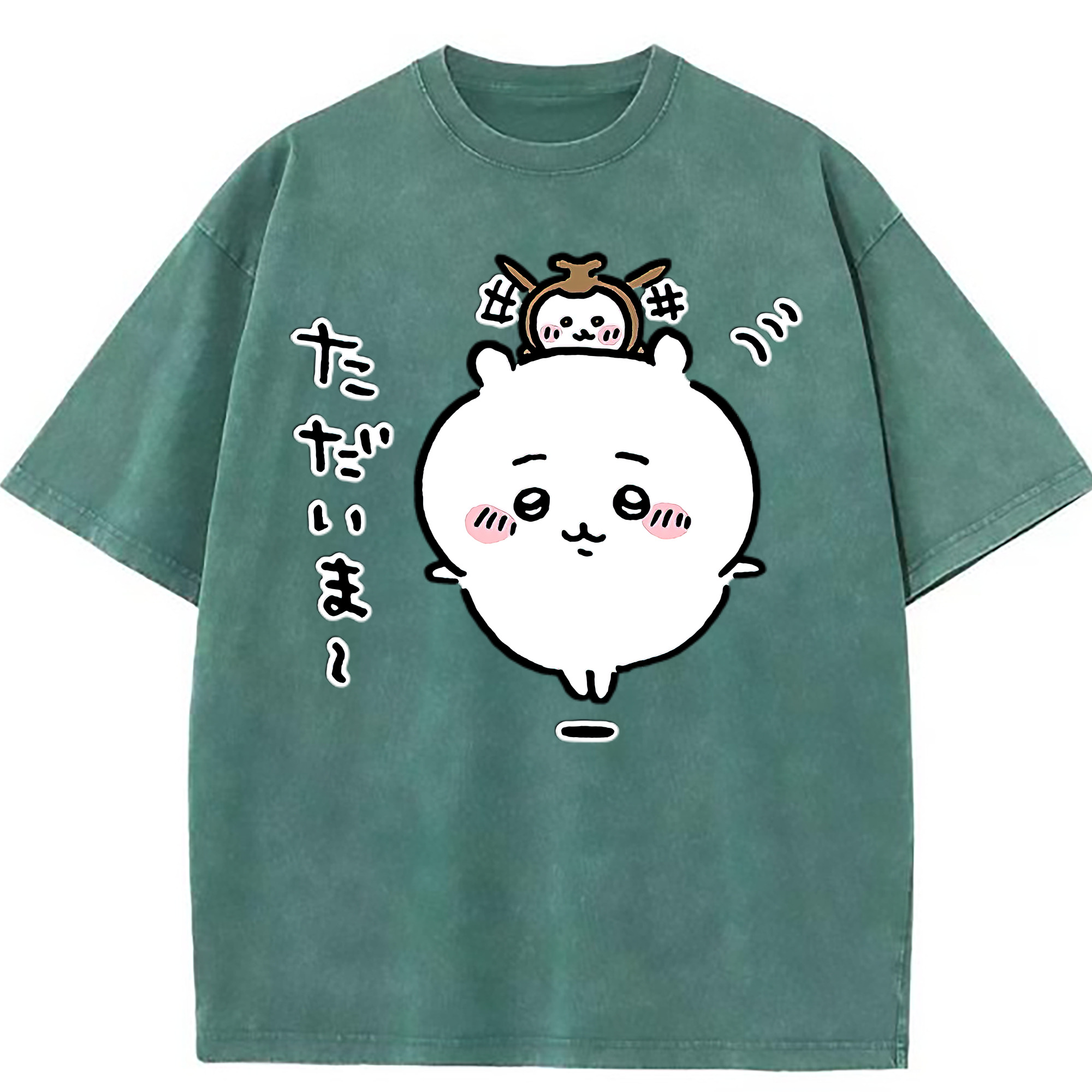 （画像用） ちいかわ ちいかわ Chii-kawa chiikawa 綿100% ヴィンテージ風 半袖Tシャツ（フロントプリント）